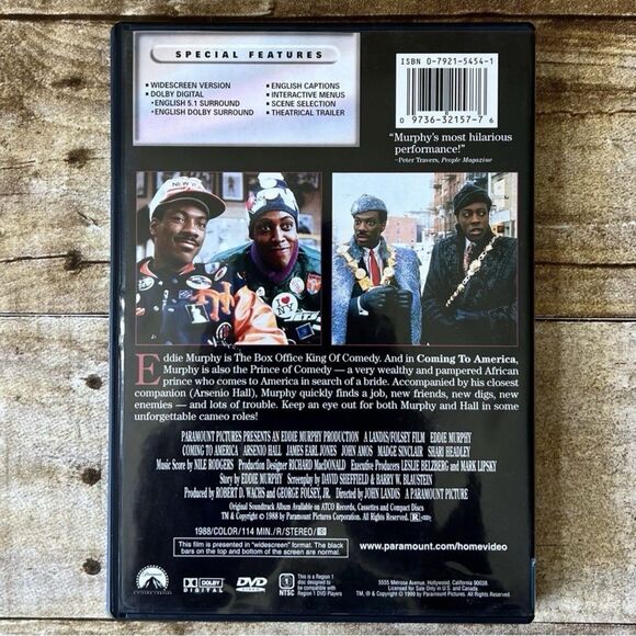 Coming To America (DVD, Widescreen) Eddie Murphy - Picture 3 of 5